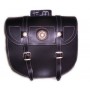 BORSE-BAULLETTI-VALIGE-Coppia borse in pelle nera per Moto Guzzi 350 1100