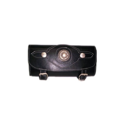 BORSE-BAULLETTI-VALIGE-Porta attrezzi universale in pelle nero per Moto Guzzi 350 1100