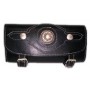 BORSE-BAULLETTI-VALIGE-Porta attrezzi universale in pelle nero per Moto Guzzi 350 1100