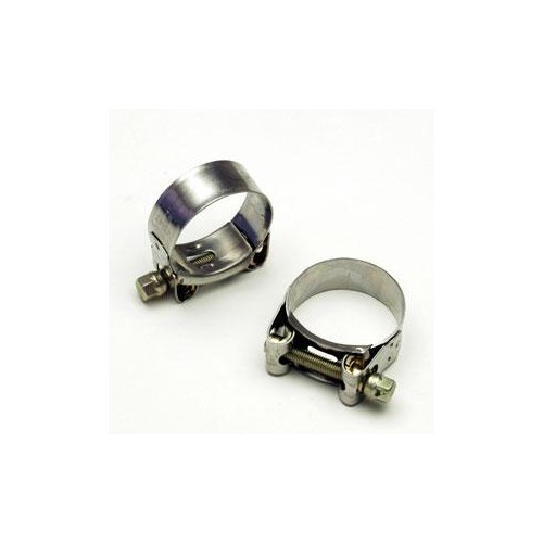 SILENZIATORI-Fascette-Boccole-Fascetta Acciaio Lucido silenziatori orig. per Moto Guzzi V65 SP V65 Custom. V75, 750 SP, D. 43