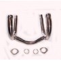 TUBI SCARICO-COMPENSATORE-GHIERE-Coppia tubi scarico inox con compesatore D.42 per Moto Guzzi California 1100 tutti i modelli...