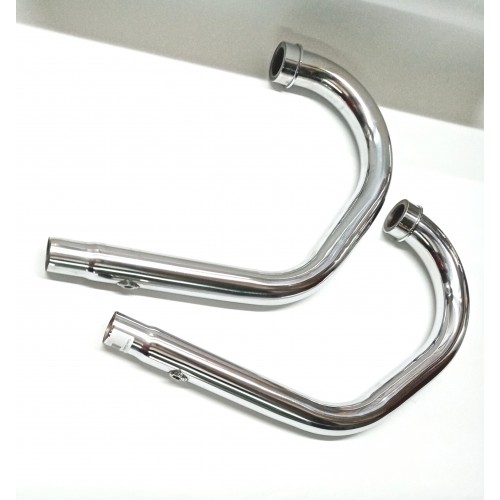 TUBI SCARICO-COMPENSATORE-GHIERE-Coppia tubi scarico inox lucido orig D.42 per Moto Guzzi Calif 1100 EV, Special