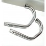 TUBI SCARICO-COMPENSATORE-GHIERE-Coppia tubi scarico inox lucido orig D.42 per Moto Guzzi Calif 1100 EV, Special