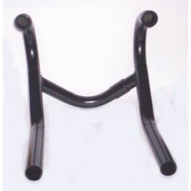 TUBI SCARICO-COMPENSATORE-GHIERE-Kit Tubi Scarico D.40 Neri per Moto Guzzi 850 Le Mans I-II