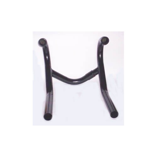 TUBI SCARICO-COMPENSATORE-GHIERE-Kit Tubi Scarico D.40 Neri per Moto Guzzi 850 Le Mans I-II