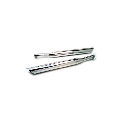 SILENZIATORI-Fascette-Boccole-Coppia silenziatori dritti scarico aperto per Moto Guzzi 850 T5, 1000 California II e III, Cali...