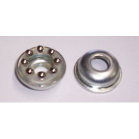 CERCHI-Raggi-Mozzi-PERNI RUOTA-Kit calotte mozzo con sfere e parapolvere D.32 per ciclomotori Guzzi