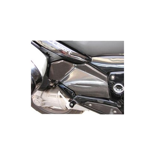 CARENATURE-FIANCHETTI-GOMMINI-STAFFE-Coppia Fianchetti Sottosella in Carbonio per Morto Guzzi Breva 1100-1200