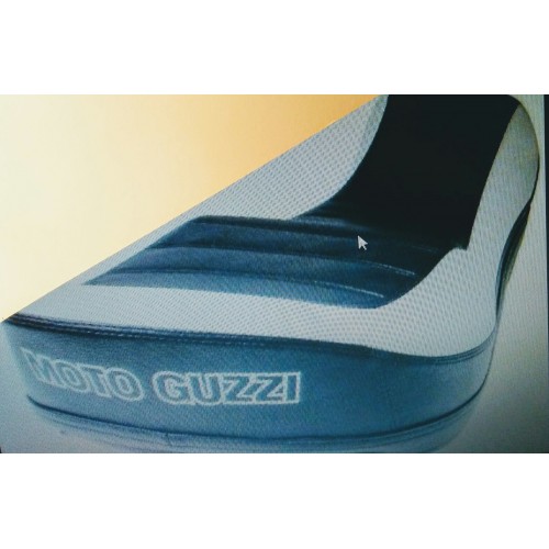 SELLE - COPRISELLA - Molle-Sella Nera Bianca per Moto Guzzi California II 1000.