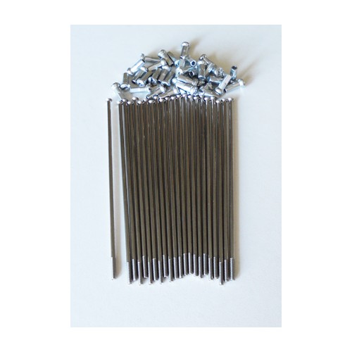 CERCHI-Raggi-Mozzi-PERNI RUOTA-Kit 40 raggi completi di nipples per ruota ant Moto Guzzi 850T3, 1000 SP
