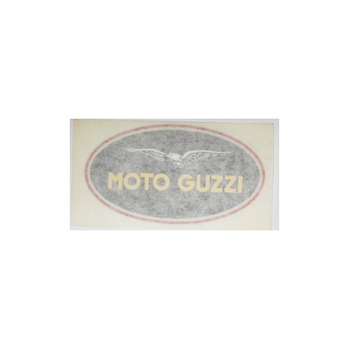 DECALCOMANIE - ADESIVI-Adesivo serbatoio sx ovale nero con filetto rosso per Moto Guzzi California 1100 EV, Touring