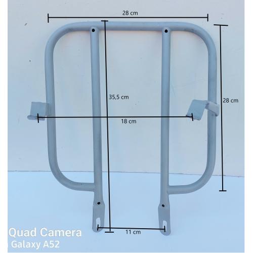 PORTAPACCHI - SCHIENALI - TELAIETTI-Portapacchi grezzo Carico Borse per Moto Guzzi Galletto con Sella Mono Posto
