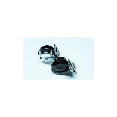 CLAXON - TROMBE-Coppia trombe 12V cromate e nere per Moto Guzzi da 350 a 1100