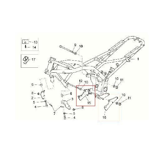CAVALLETTI-Piastra DX supplementare per cavalletto Breva V IE 1100 2005-2007