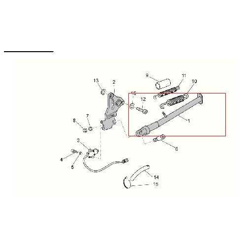 CAVALLETTI-Cavalletto laterale nudo per Moto Guzzi Breva 1200 2007
