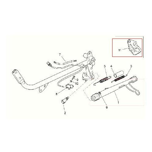 CAVALLETTI-Piastra cavalletto laterale per Moto Guzzi V7 Classic-Cafè