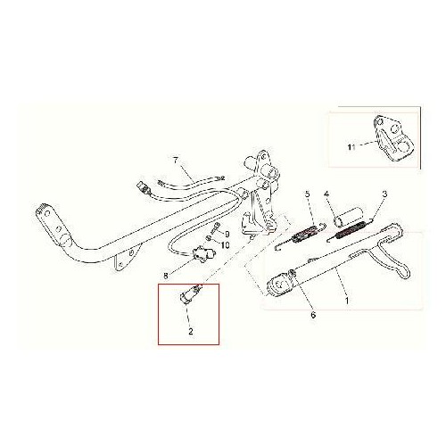CAVALLETTI-Vite cavalletto laterale per Moto Guzzi V7 Classic, V7 Cafè