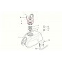 SERBATOI - TAPPI Serbatoio-Flangia serbatoio benzina per Moto Guzzi V7 Classic, V7 Cafè