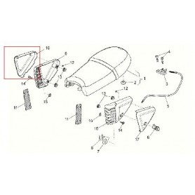 CARENATURE-FIANCHETTI-GOMMINI-STAFFE-Fianchetto dx nero per Moto Guzzi V7 Classic 2008/2010