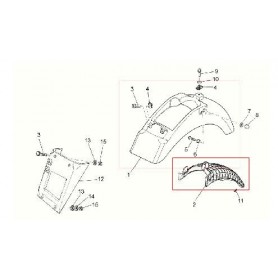 PARAFANGHI-Rinforzo parafango posteriore per Moto Guzz V7 Classic, V7 Cafè