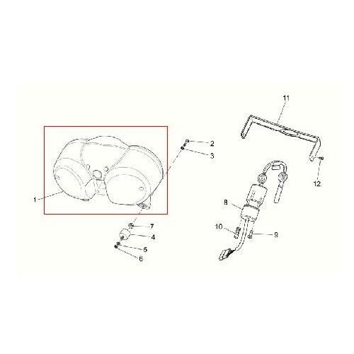 STRUMENTAZIONI - KM - Kgiri - Ricambi-Cruscotto completo per Moto Guzzi V7 Classic, V7 Cafè