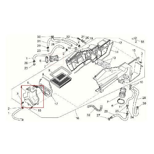 CARBURATORI - MANICOTTI - COLLETTORI -PARTI CARBURATORI-Coperchio filtro aria per Moto Guzzi Breva 750, Nevada IE Classic 750...