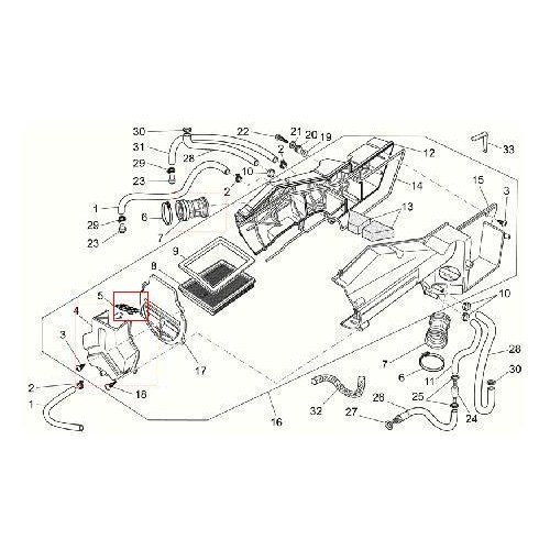 CARBURATORI - MANICOTTI - COLLETTORI -PARTI CARBURATORI-Rete cassa filtro aria per Moto Guzzi Breva 750, Nevada IE Classic 75...