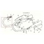 TUBI SCARICO-COMPENSATORE-GHIERE-Tubo scarico anteriore dx per Moto Guzzi Breva 750, V7 Cafè