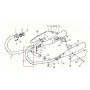 TUBI SCARICO-COMPENSATORE-GHIERE-Tubo scarico anteriore sx per Moto Guzzi Breva 750, V7 Cafè