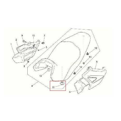 SELLE - COPRISELLA - Molle-Gommino anteriore laterale per sella per Moto Guzzi Breva 750