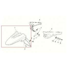PARAFANGHI-Parafango anteriore grigio per Moto Guzzi Breva 850