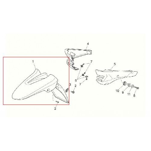 PARAFANGHI-Parafango anteriore grigio per Moto Guzzi Breva 850