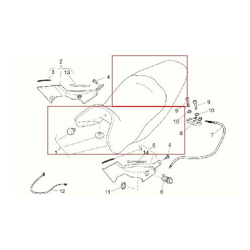 SELLE - COPRISELLA - Molle-Sella nera per Moto Guzzi Breva 850 2007