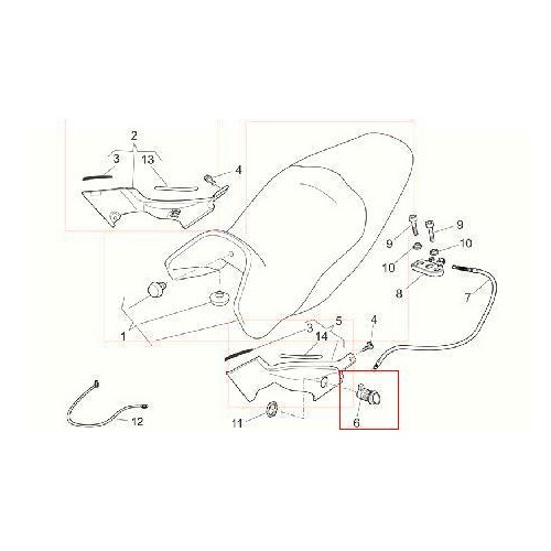 SELLE - COPRISELLA - Molle-Serratura sella originale per Moto Guzzi Breva 850