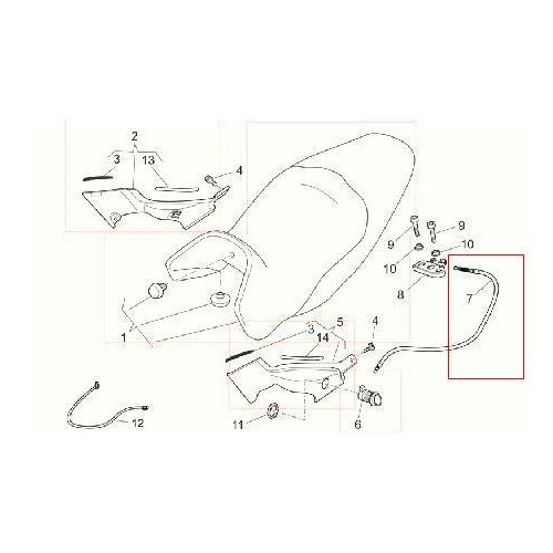 SELLE - COPRISELLA - Molle-Cavo serratura sella per Moto Guzzi Breva 850