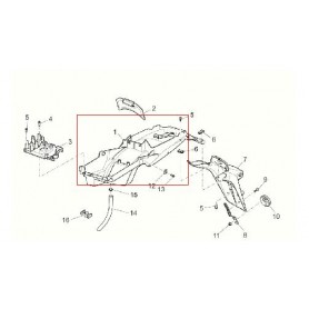 PARAFANGHI-Paraspruzzi parafango posteriore per Moto Guzzi Breva 850 con batteria YT20-BS