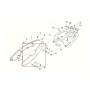 PARATIE - COPERCHI-Codone dx verniciato rosso per Moto Guzzi Breva 850