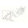 PARATIE - COPERCHI-Codone sx verniciato rosso per Moto Guzzi Breva 850