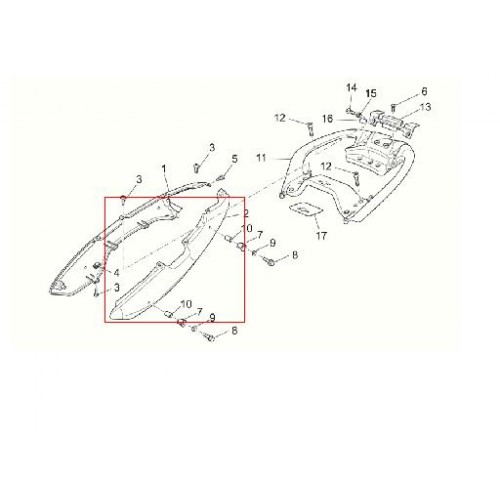 PARATIE - COPERCHI-Codone dx grezzo per Moto Guzzi Breva 750
