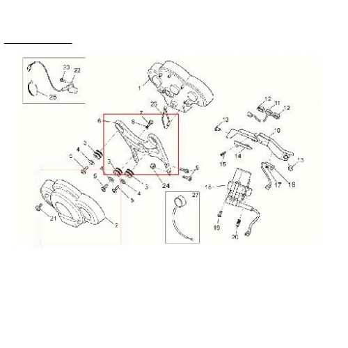 STRUMENTAZIONI - KM - Kgiri - Ricambi-Piastra supporto cruscotto per Moto Guzzi Breva 850