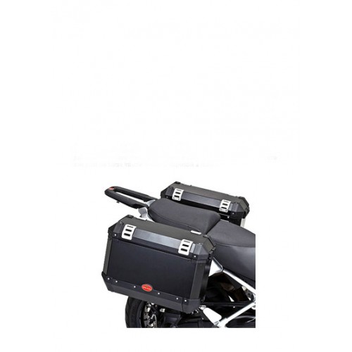 STELVIO 1200 4V-Kit borse laterali in alluminio 37Lt. comprensivi di attacchi per Moto Guzzi Stelvio 1200