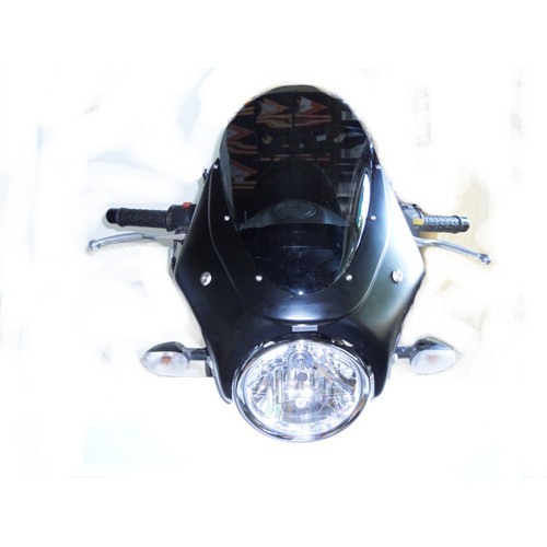 PARABREZZA-Cupolino nero per Moto Guzzi Breva750, V7 Classic-Cafè-Racing, Nevada 750 Classic IE