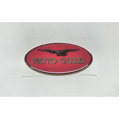 DECALCOMANIE - ADESIVI-Adesivo Ovale Rosso SX per Valigia Moto Guzzi