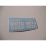 DECALCOMANIE - ADESIVI-Coppia Decalcomanie Bianche Serbatoio Moto Guzzi TROTTER