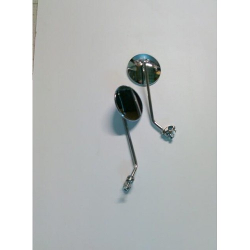 SPECCHI-Specchio DX Cromato Con Fascetta Al Manubrio per Moto Guzzi Vari Modelli ,Ciclomotore e Moto Storiche