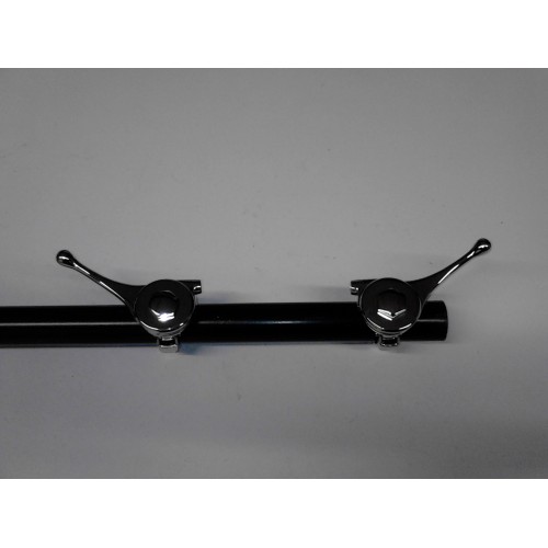 PARTI RICAMBI COMANDO GAS/STARTER-TRASMISSIONI-Coppia Leve Cromate Attacco a Fascetta per Comando Starter - Anticipo -Gas Mot...