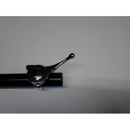 PARTI RICAMBI COMANDO GAS/STARTER-TRASMISSIONI-Leva Cromata comando Starter DX Attacco a Fascetta Per Moto Guzzi GTS e altri ...