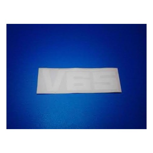 DECALCOMANIE - ADESIVI-Decalcomania Adesivo Bianco per Fianchetto Copri Accumulatore Moto Guzzi V 65 TT
