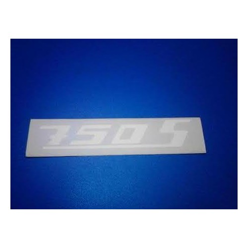 DECALCOMANIE - ADESIVI-Decalcomania Adesivo Bianco per Fianchetto Copriaccumulatore " 750 S" Per Moto Guzzi 750S