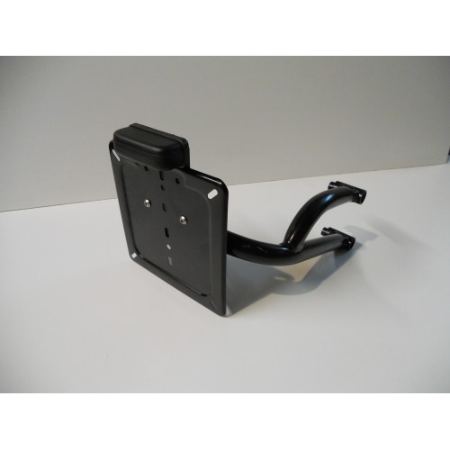 PORTATARGA-CORNICI- BULLONI-Porta Targa Sportivo Nero con Luce Targa-Portatarga Metallo Nero per Moto Guzzi Tutti i Modelli c...